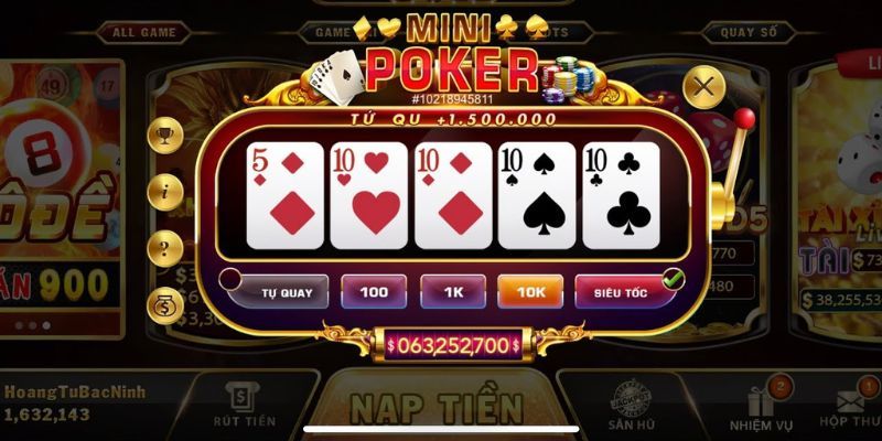 Các chiến thuật khi chơi mini poker b52 club